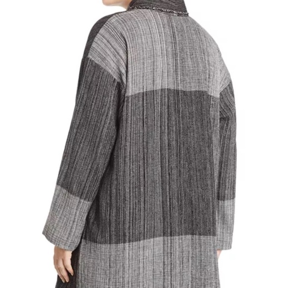 Eileen Fisher 
Color-Block Shawl Collar Lagenlook Jacket One Size $258 - Picture 5 of 7